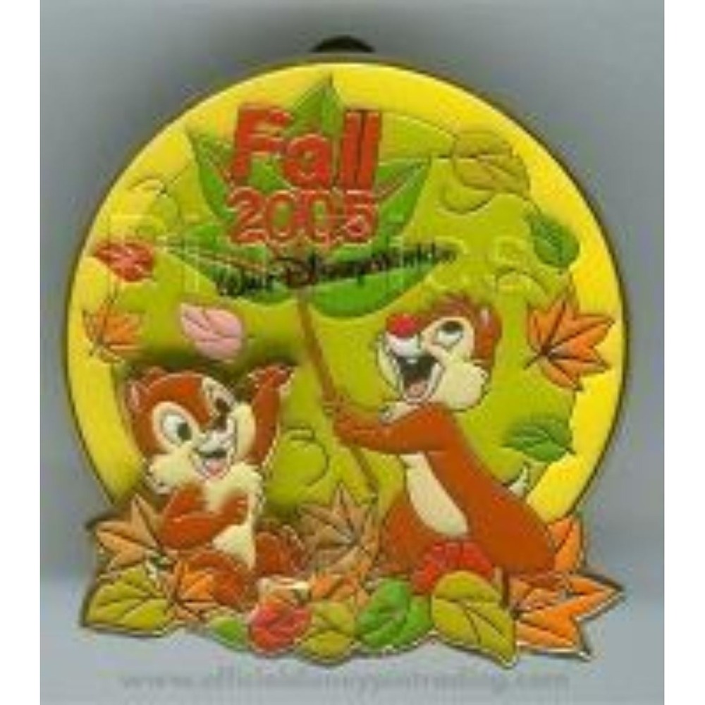 Disney Pin Chip and Dale with Leaves Surprise Release LE‎ 41814 WDW Fall 2005